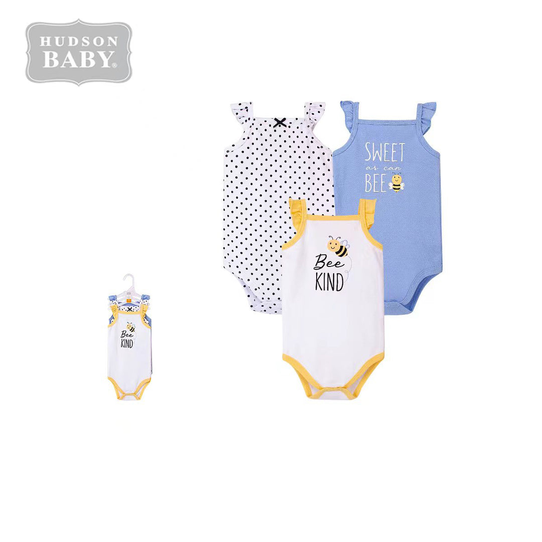 Hudson Baby Bodysuits 3 Piece Pack 12874CH - quixoticmuses