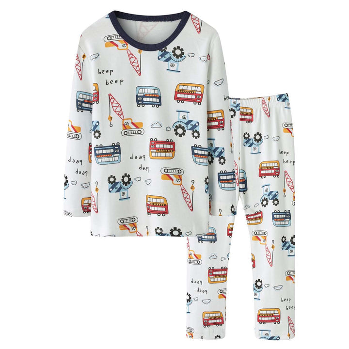 Baby Kids Pajamas Vehicles Top n Pants Set