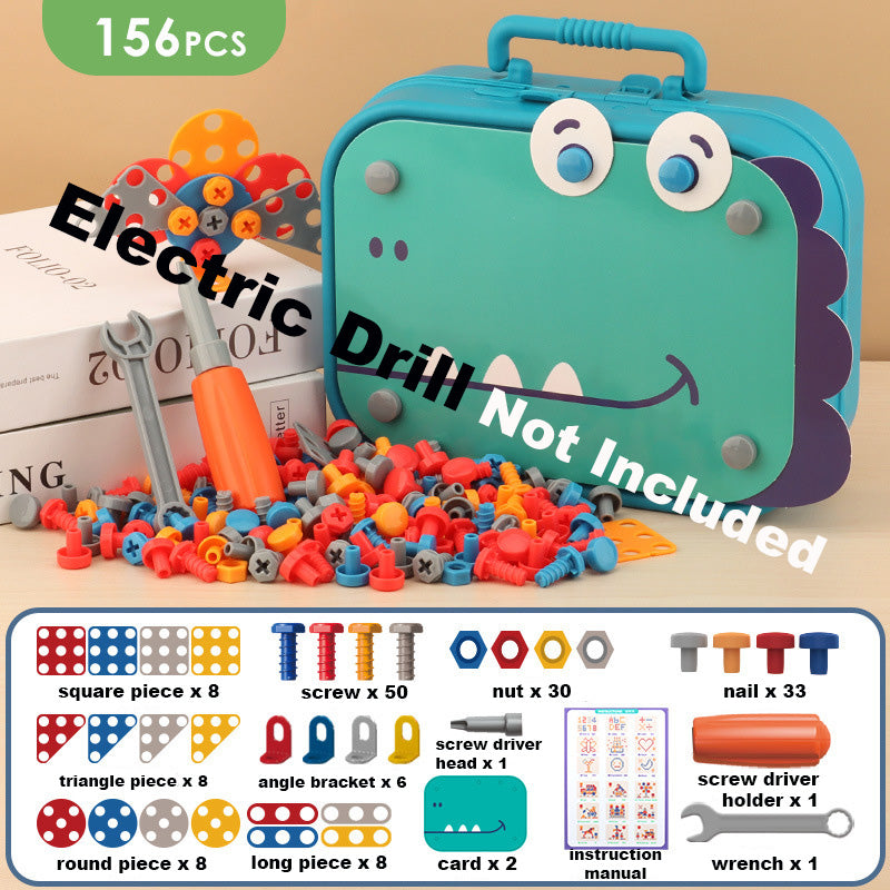 Kids 461 Piece Set with Electric Drill Toy Kids Drill Sets Preschool & Toddler STEM Toy - quixoticmuses