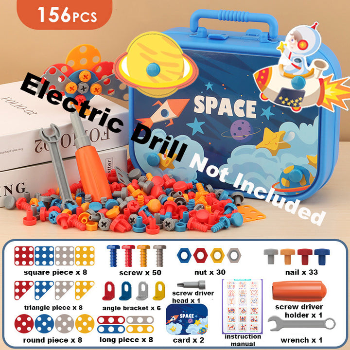 Kids 461 Piece Set with Electric Drill Toy Kids Drill Sets Preschool & Toddler STEM Toy - quixoticmuses