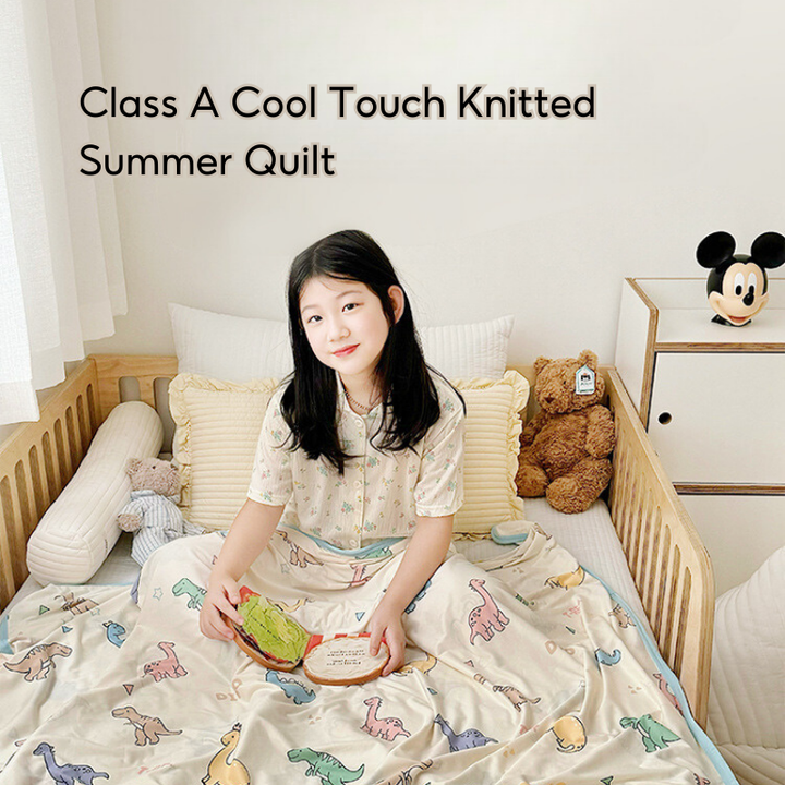 Baby Kids Cool Touch Knitted Summer Quilt Air-conditioned Room Blanket