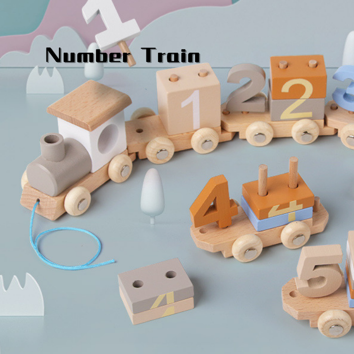 Digital Building Block Set Column Train for Kids Toddler Boys and Girls 3 Years +