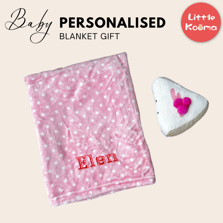 Personalised Hudson Baby Plush Toy n Blanket Set Cheese Cake 00402CH - quixoticmuses