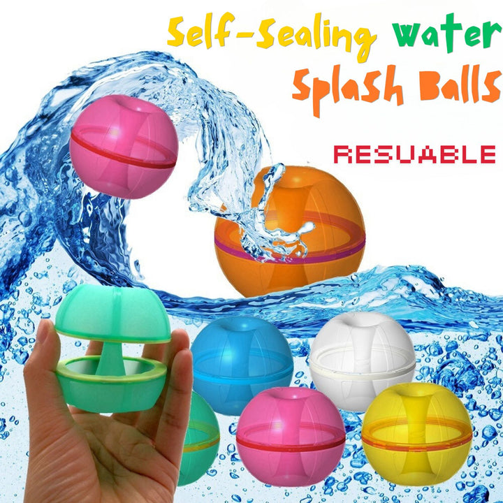 Baby Toddler Kids Water Play Reusable Magnetic Self-sealing Donut Water Balls Easy Quick Fill Splash Water Balls