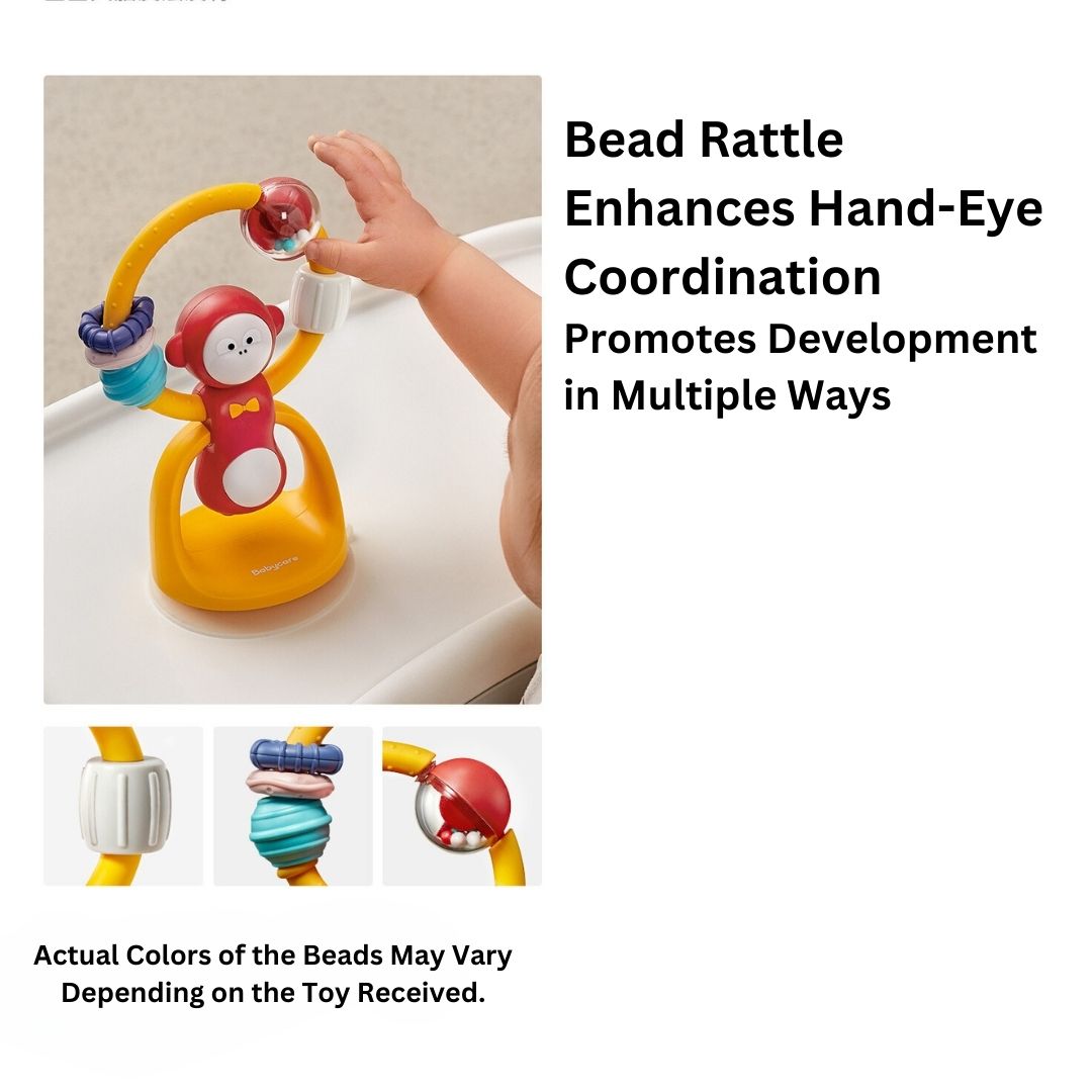 Babycare Baby Monkey Rattle Baby Toy Early Educational Toy With Suction Cup For Baby Dinning Table & Chair