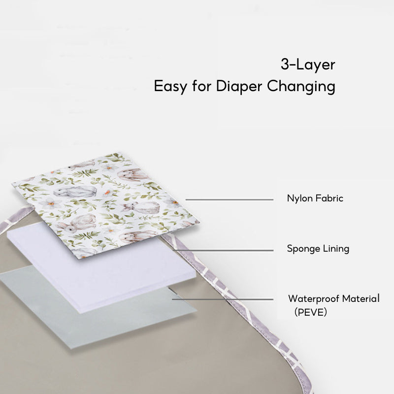 Baby Print Portable Diaper Changing Pad Waterproof Travel Changing Mat