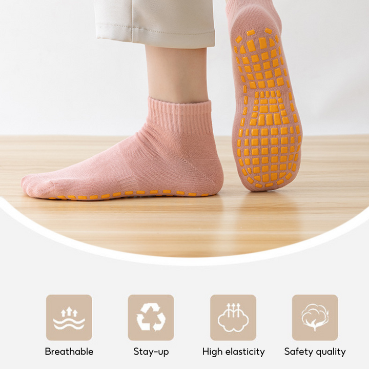 Baby Kids Boy Girl Solid Color Breathable Anti-slip Ankle Socks Playground Yoga Socks