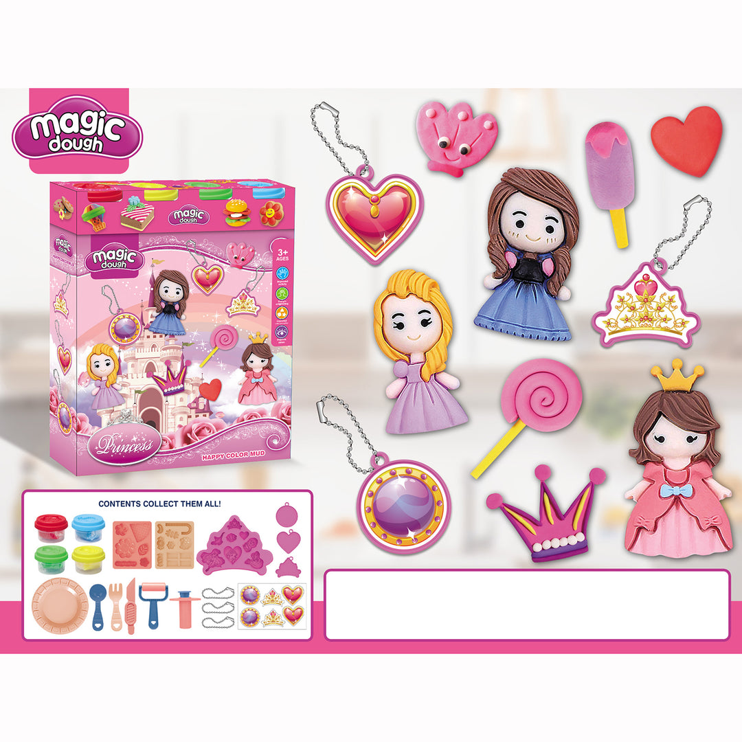 Kids Magic Dough Play Modeling Dough Set Princess - quixoticmuses