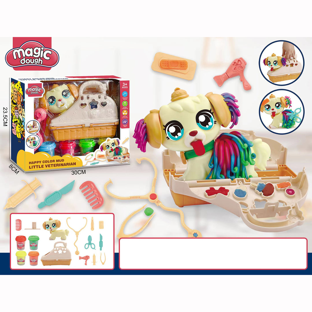 Kids Magic Dough Play Modeling Dough Set Pet Dog Little Vet - quixoticmuses