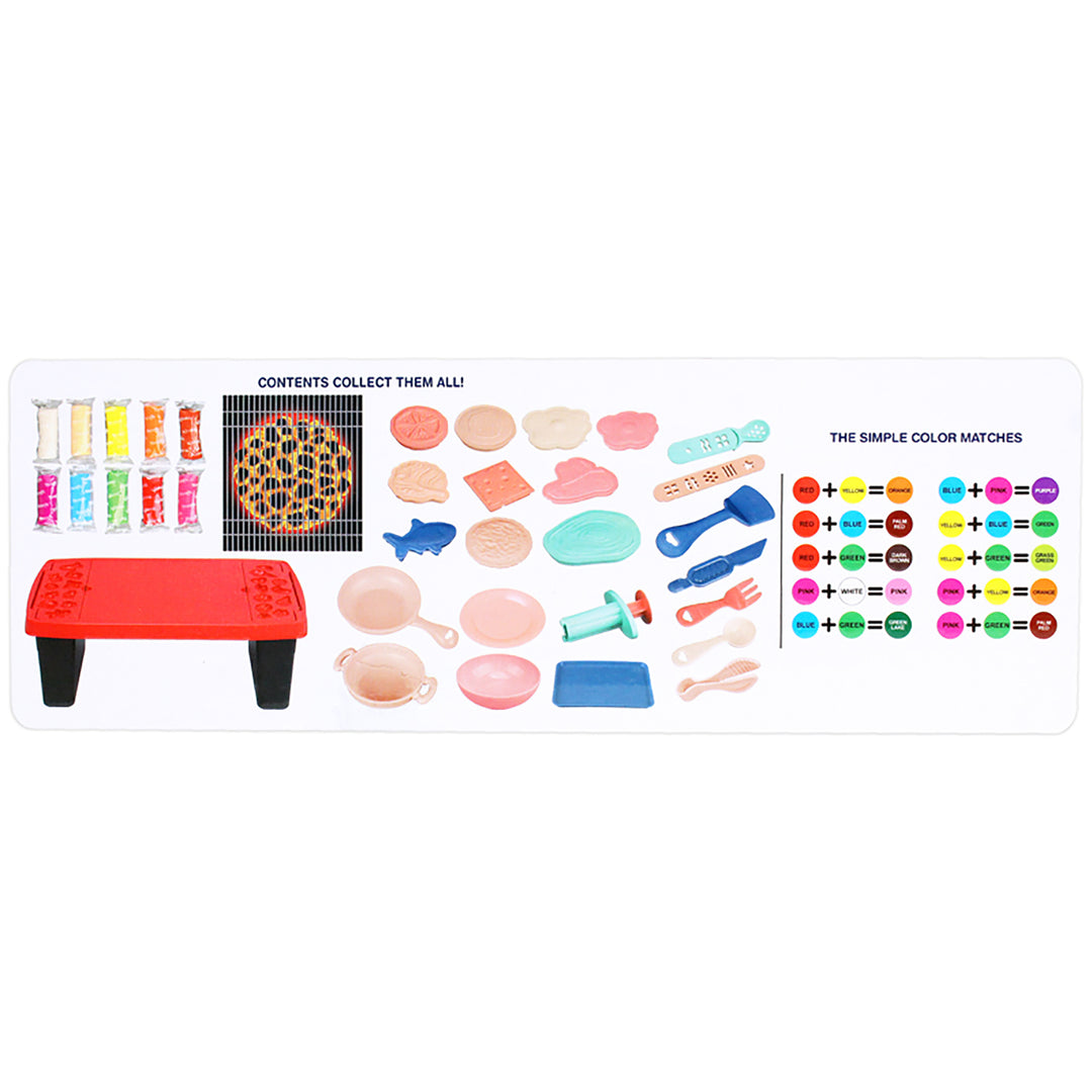 Kids Magic Dough Play Modeling Dough Set BBQ Grill - quixoticmuses