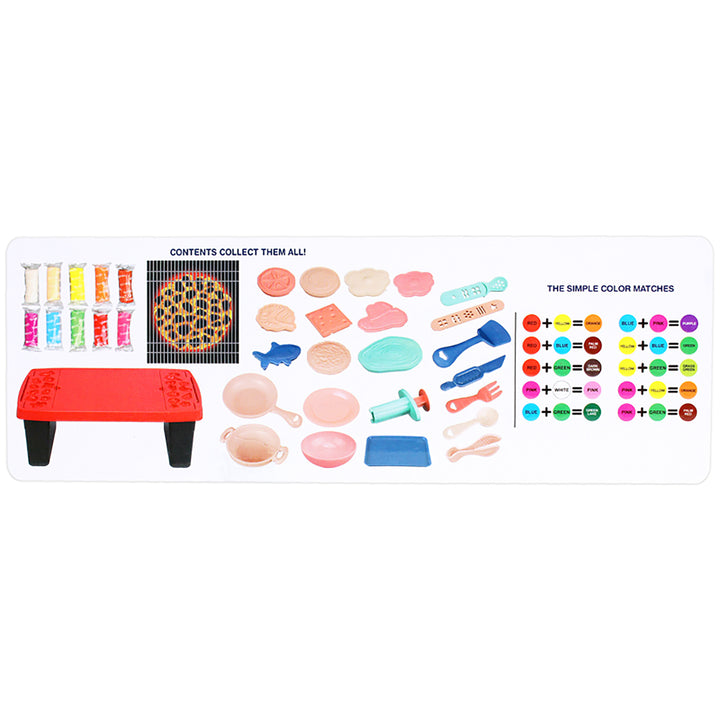 Kids Magic Dough Play Modeling Dough Set BBQ Grill - quixoticmuses