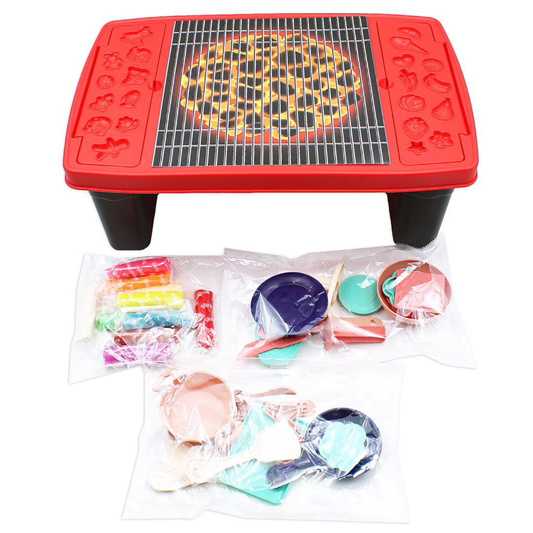 Kids Magic Dough Play Modeling Dough Set BBQ Grill - quixoticmuses