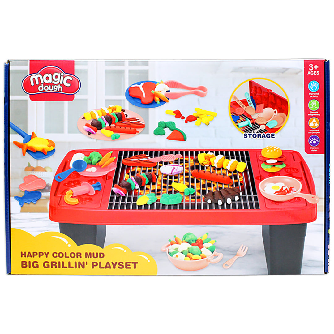 Kids Magic Dough Play Modeling Dough Set BBQ Grill - quixoticmuses