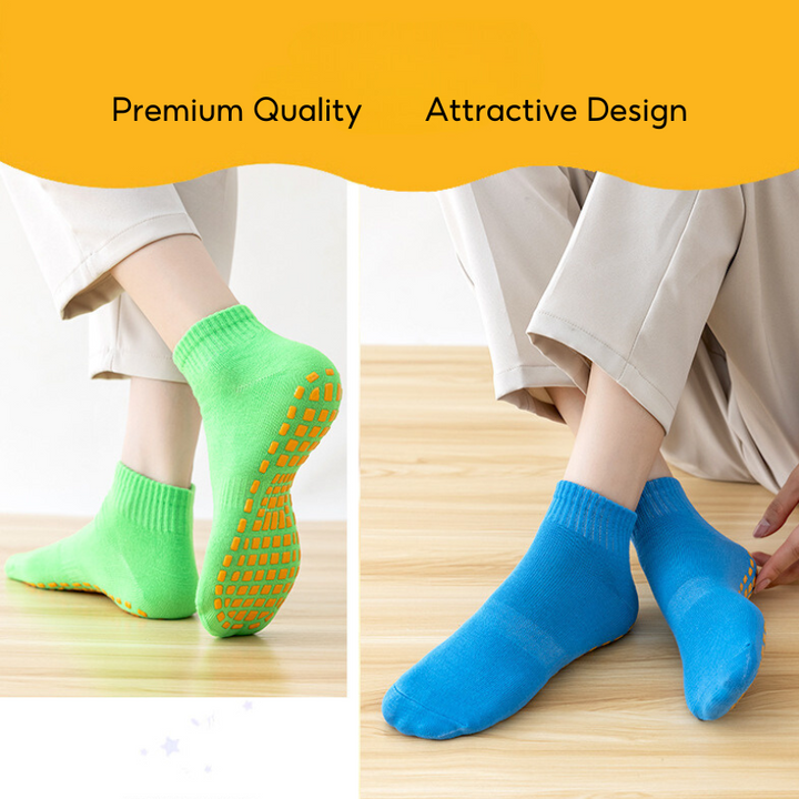 Baby Kids Boy Girl Solid Color Breathable Anti-slip Ankle Socks Playground Yoga Socks