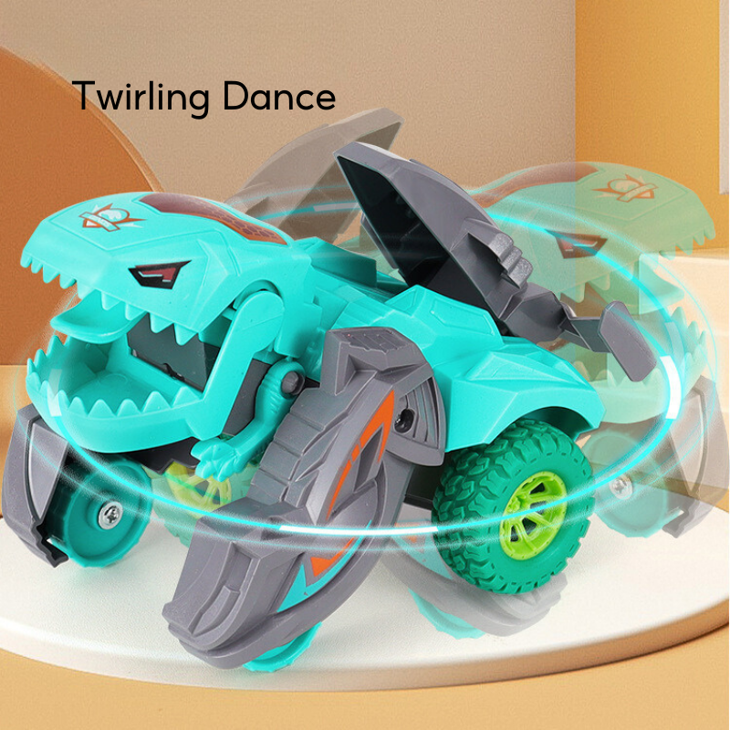 2 In 1 Collision Transformation Dinosaur Car Plastic Inertial Car Toy Action Collision Transforming Vehicles for Boy 3 Years+