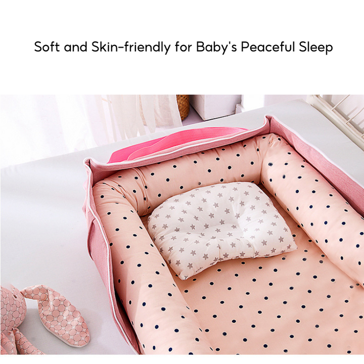 Baby Portable Foldable Cot Travel Bed Newborn Safety Bed Sleep By Your Side Baby Nest Lounger