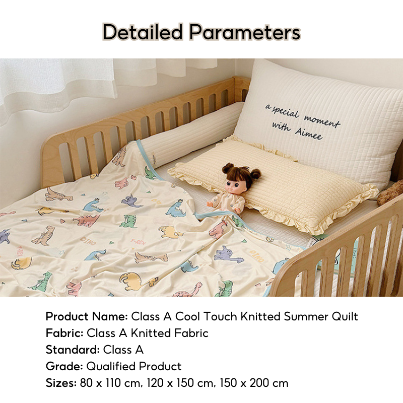 Baby Kids Cool Touch Knitted Summer Quilt Air-conditioned Room Blanket