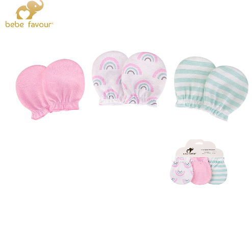 Baby 3 Pairs Scratch Mitten Set MP73610 - quixoticmuses