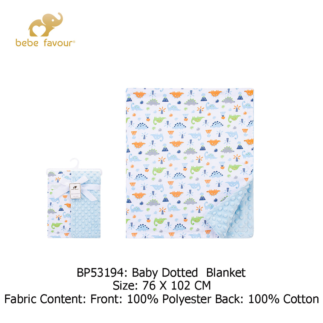 Baby Dotted Mink Blanket Dinosaur BP53194 - quixoticmuses