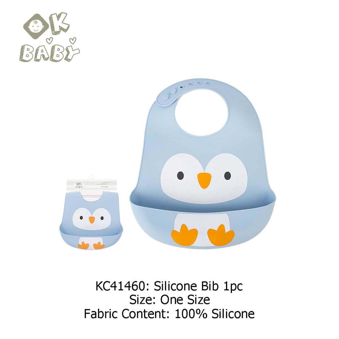 Baby Silicone Bib Penguin KC41460 - quixoticmuses