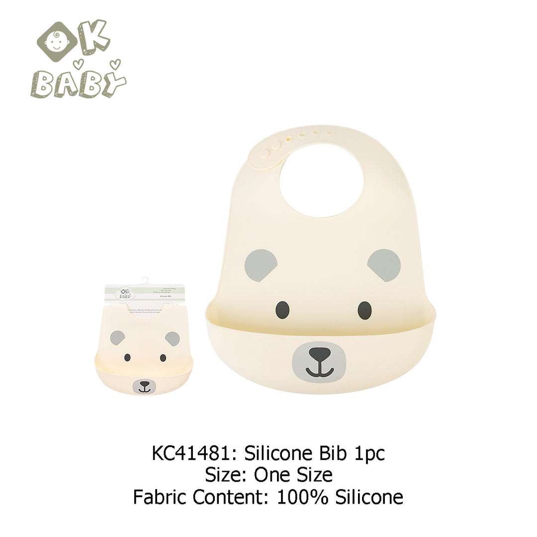 Baby Silicone Bib Polar Bear KC41481 - quixoticmuses