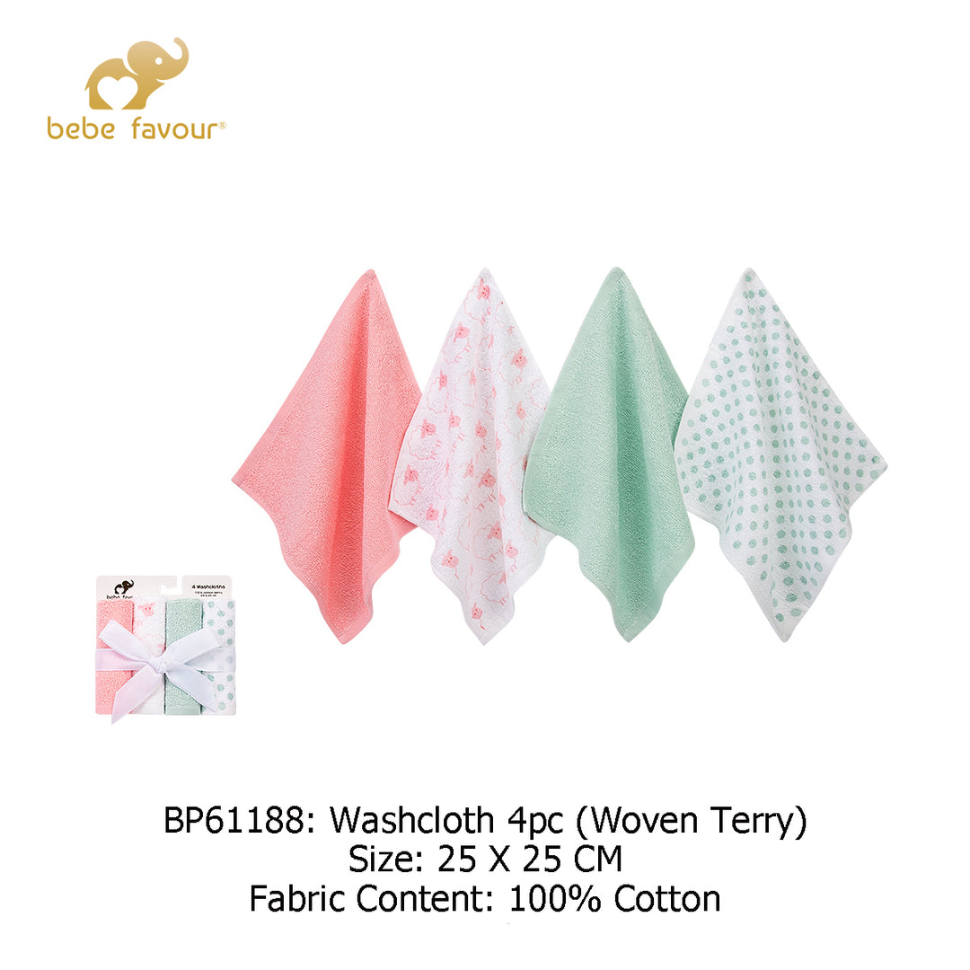 Baby Washcloth 4pcs Pack BP61188 - quixoticmuses