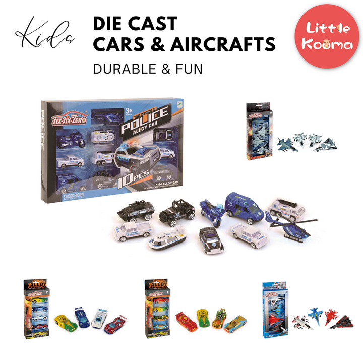 Kids Die Cast Cars Aircrafts Set - quixoticmuses