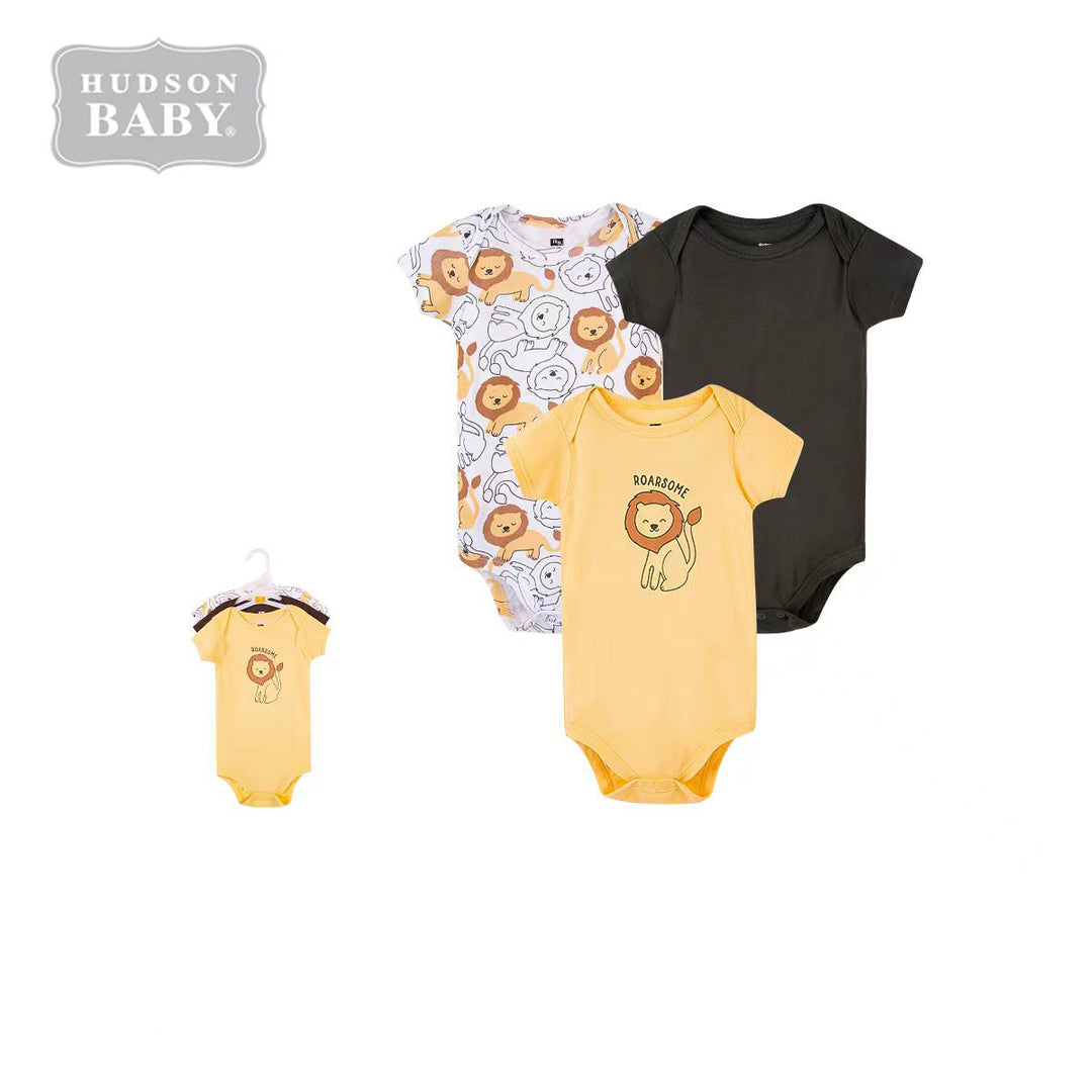 Hudson Baby Bamboo Bodysuits 3 Piece Pack 00882CH - quixoticmuses