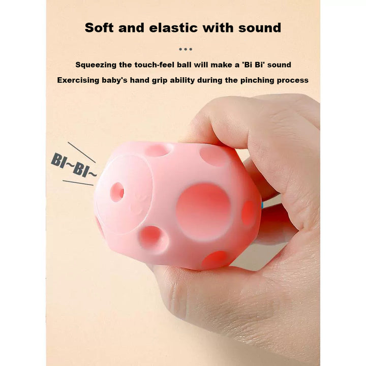 Huang Er Soft Tactile Perception Training  Ball 6pcs Baby Hand Ball Baby Grasp Ball Toys - quixoticmuses