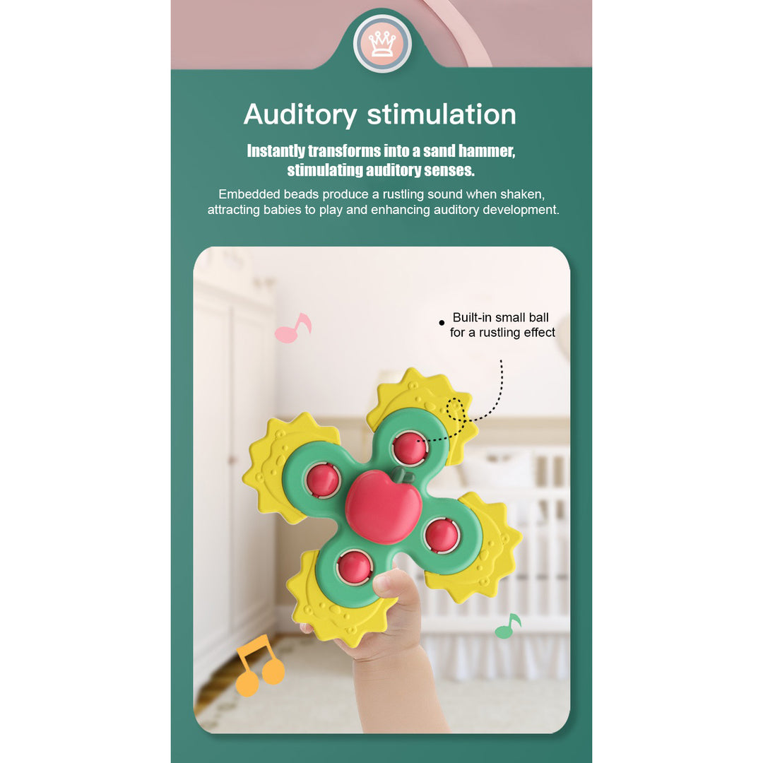 Huanger Suction Cup Spinning Toy Baby Bath Toys Sand Hammer Teething Toy - quixoticmuses