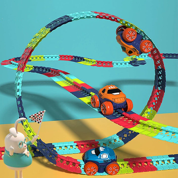 Puzzle Toy Multi-track Building Blocks Roller Coaster Kids Toys Racing Vehicle Rail Car - quixoticmuses