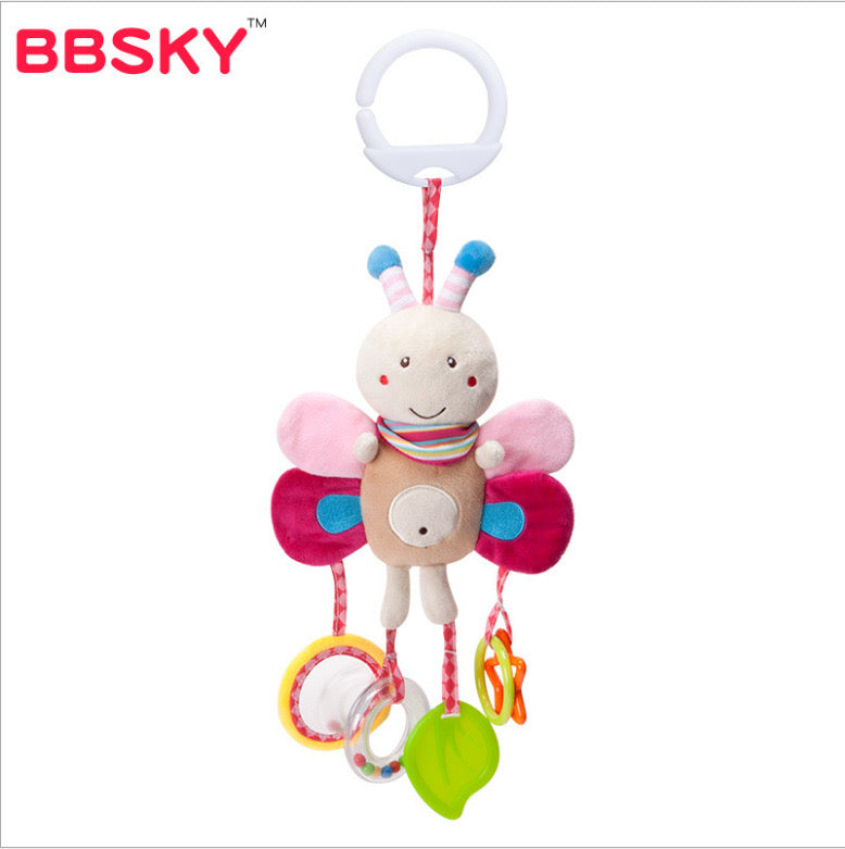 New Born Baby Girl LED Light Hand Rattles Hanging Chime Stroller Toy Romper Hats Socks Swaddle Pink Bear Plushie Blanket Suitcase Mummy Makeup Gift Hamper