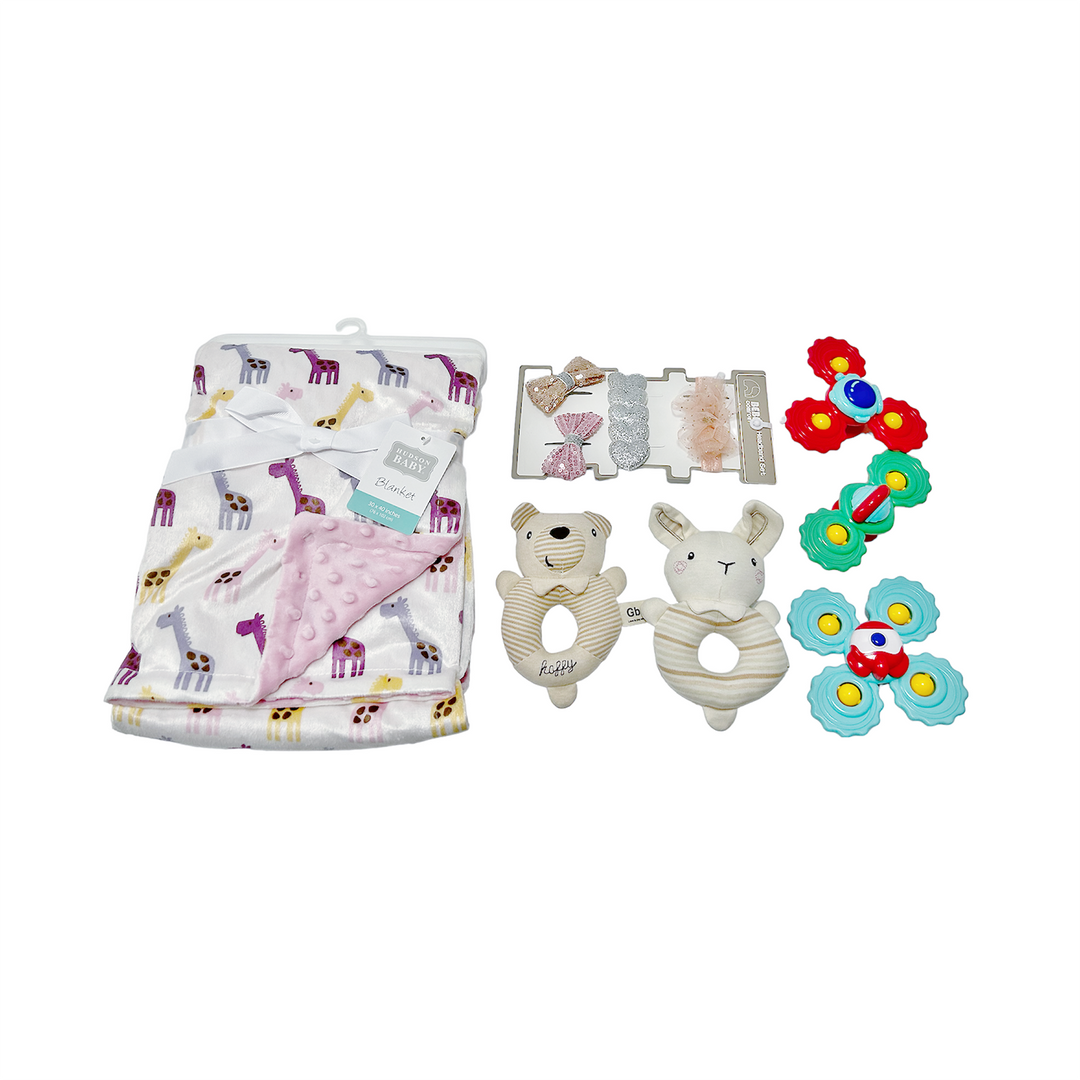 New Born Baby Girl quixoticmuses Brand Gift Box 10 Pcs Giraffe Bear Bunny Set - quixoticmuses