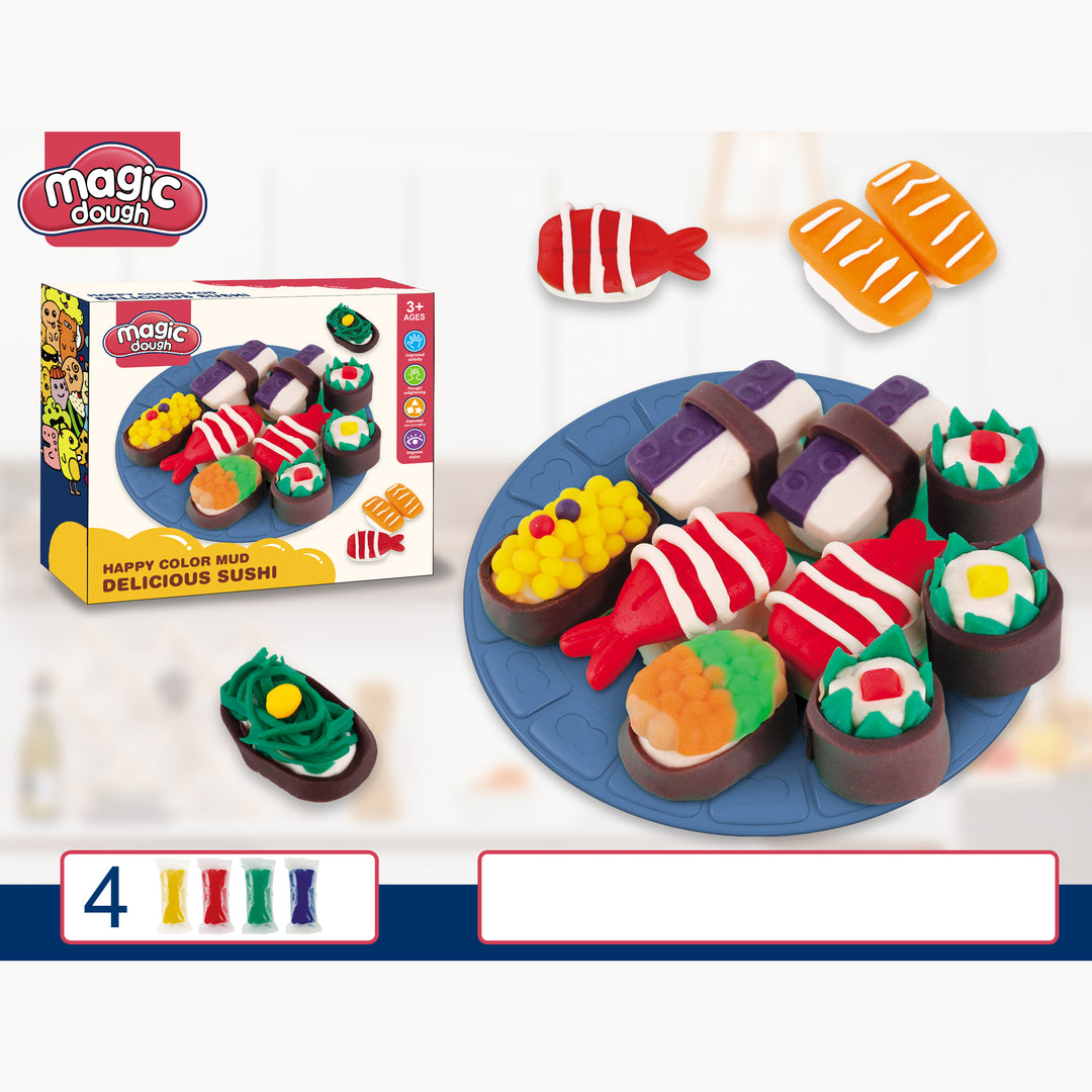 Kids Magic Dough Play Modeling Dough Set Sushi - quixoticmuses