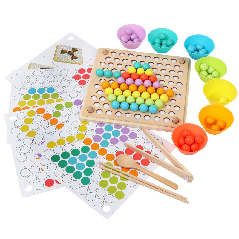 Pearl Fishing Memory Chess Logarithmic Plate with Beads Toys Clearance Sale 3 Years + - quixoticmuses