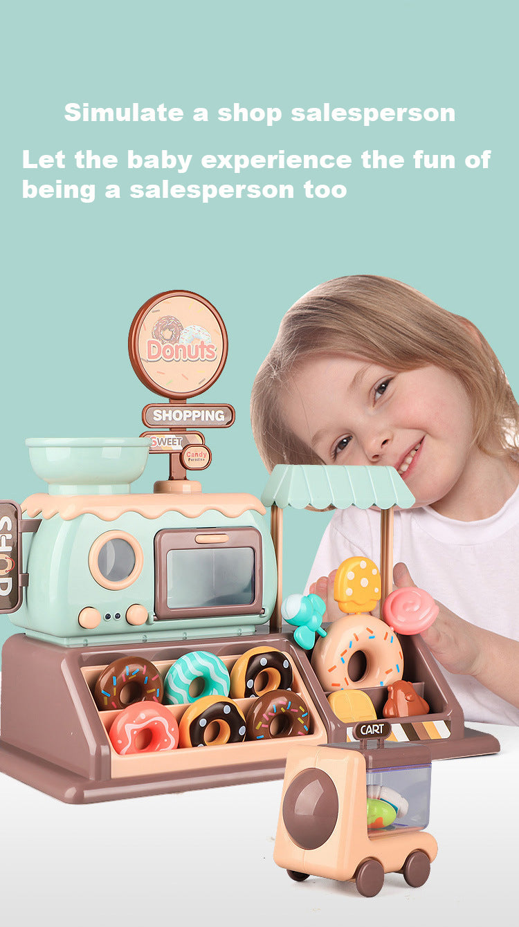 Baby Toddler Kids' Toy Donut Shop Pretend Play w Lights & Sound Effects 34pcs - quixoticmuses