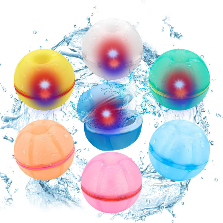 Baby Toddler Kids Water Play Reusable Magnetic Self-sealing Donut Water Balls Easy Quick Fill Splash Water Balls