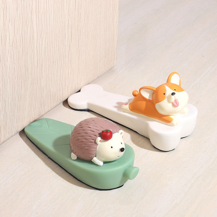 Baby Kids Childproof Non-slip Soft Rubber Epoxy Anti-pinch Door Stopper - quixoticmuses