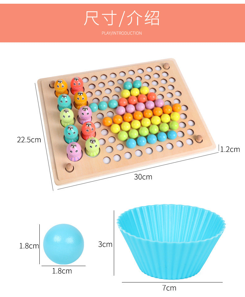 Pearl Fishing Memory Chess Logarithmic Plate with Beads Toys Clearance Sale 3 Years + - quixoticmuses