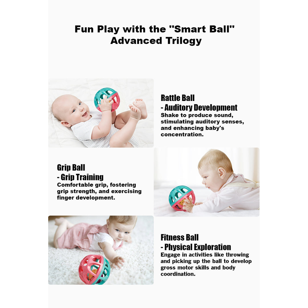 Babycare Baby Rattle Ball Toy 6 Months + - quixoticmuses