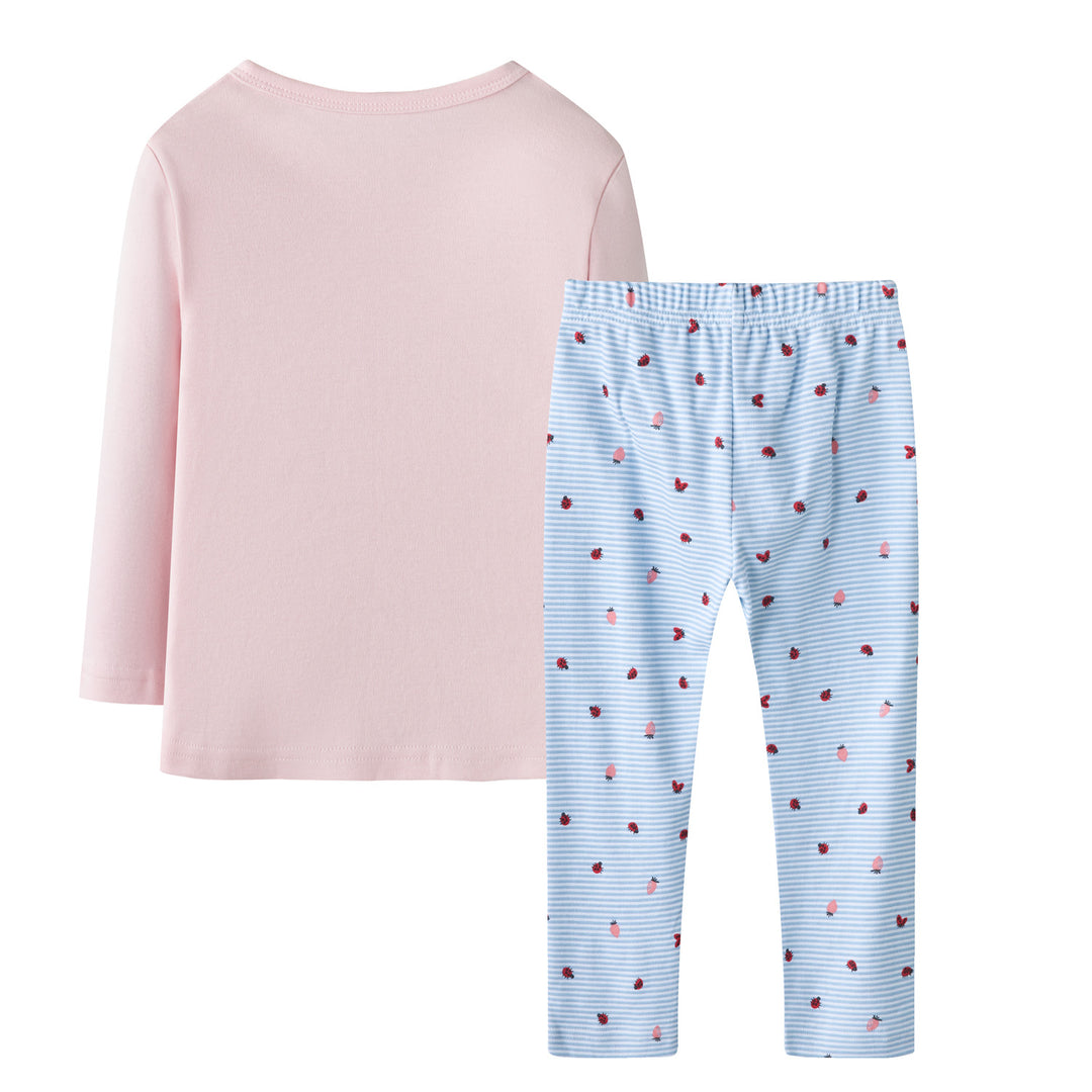 Baby Kids Pajamas Strawberry Top n Pants Set Always Love My Mummy - quixoticmuses