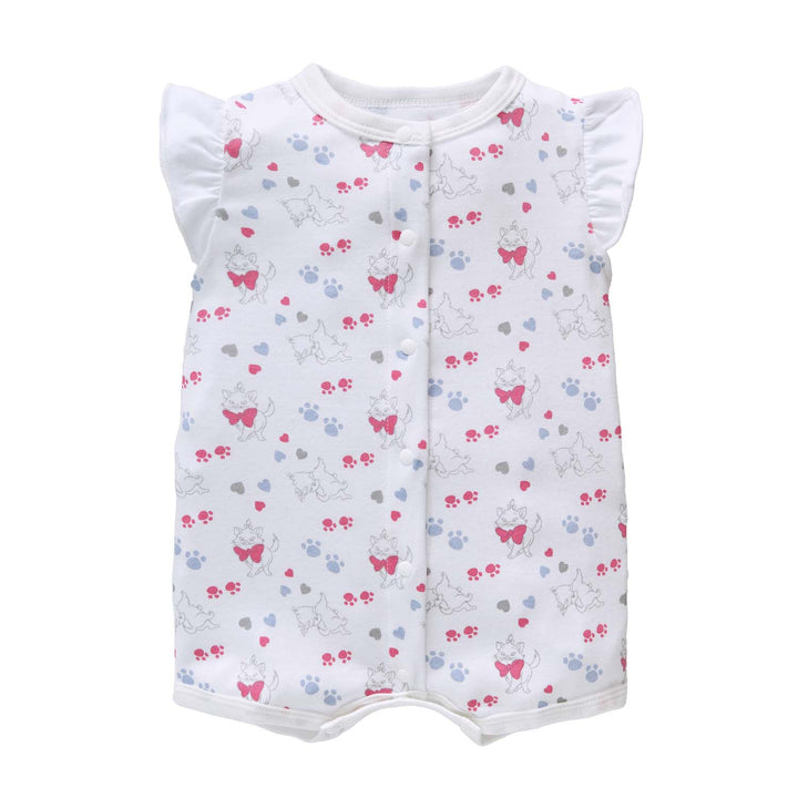 Baby Girl Pink Bowtie Cat Romper