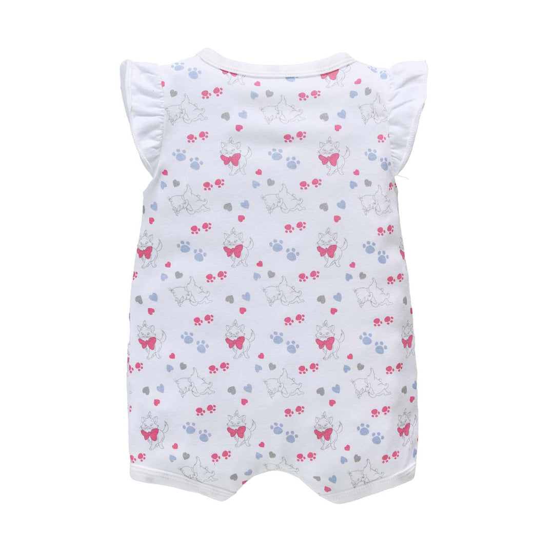 Baby Girl Pink Bowtie Cat Romper