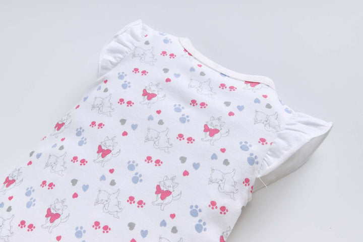 Baby Girl Pink Bowtie Cat Romper