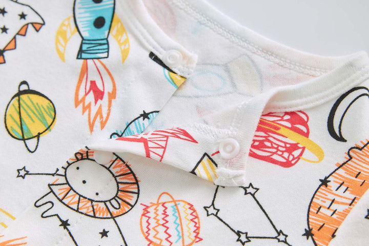 Baby Boy Space Rocket Lion Romper