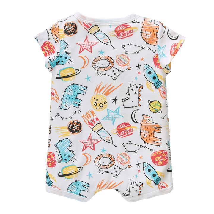 Baby Boy Space Rocket Lion Romper