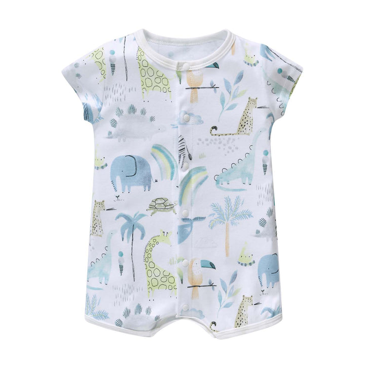 Baby Boy Giraffe Elephant Zebra Romper