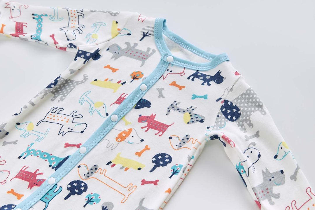 Baby Boy Cotton Sleepsuit Puppy All In One Jumpsuit