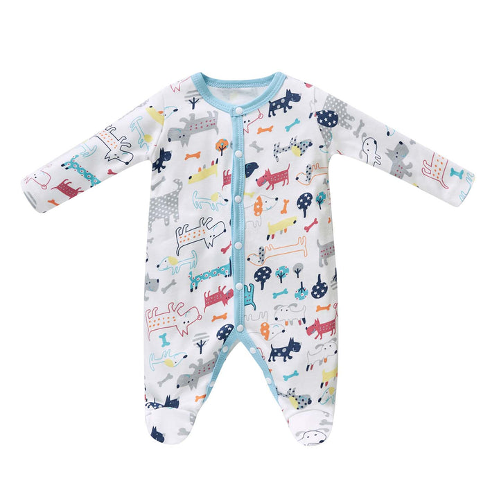 Baby Boy Cotton Sleepsuit Puppy All In One Jumpsuit