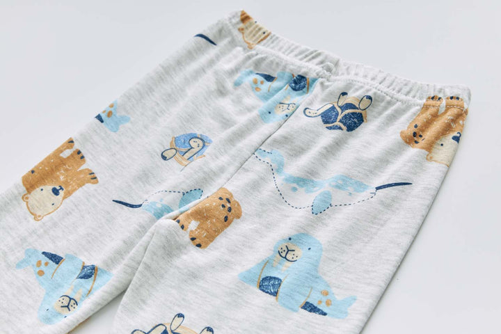 Baby Kids Pajamas Sea Animals Top n Pants Set